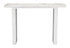 Designer's Choice White Faux Marble and Steel Console Table