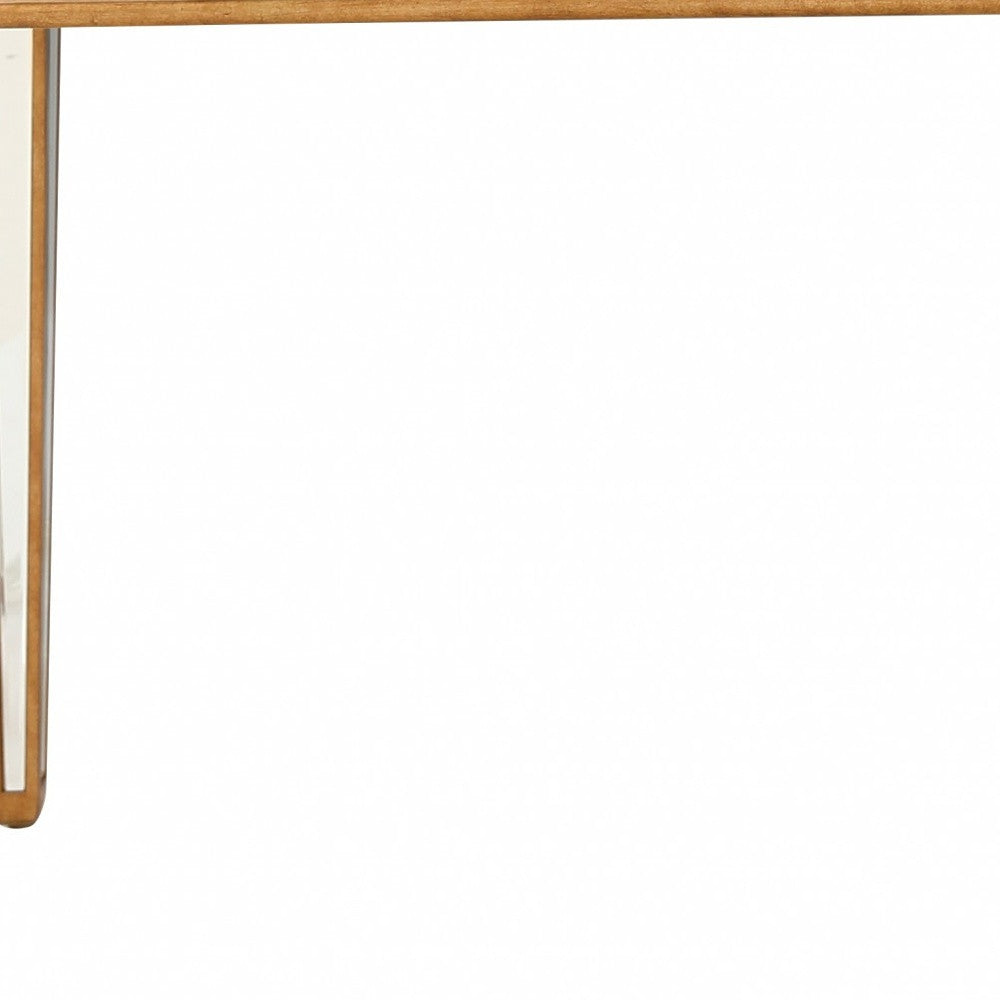 Antiqued Gold Finish Console Table