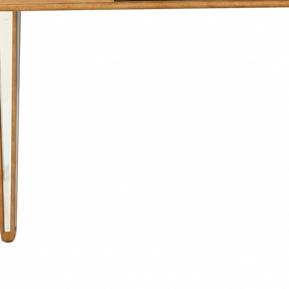 Antiqued Gold Finish Console Table