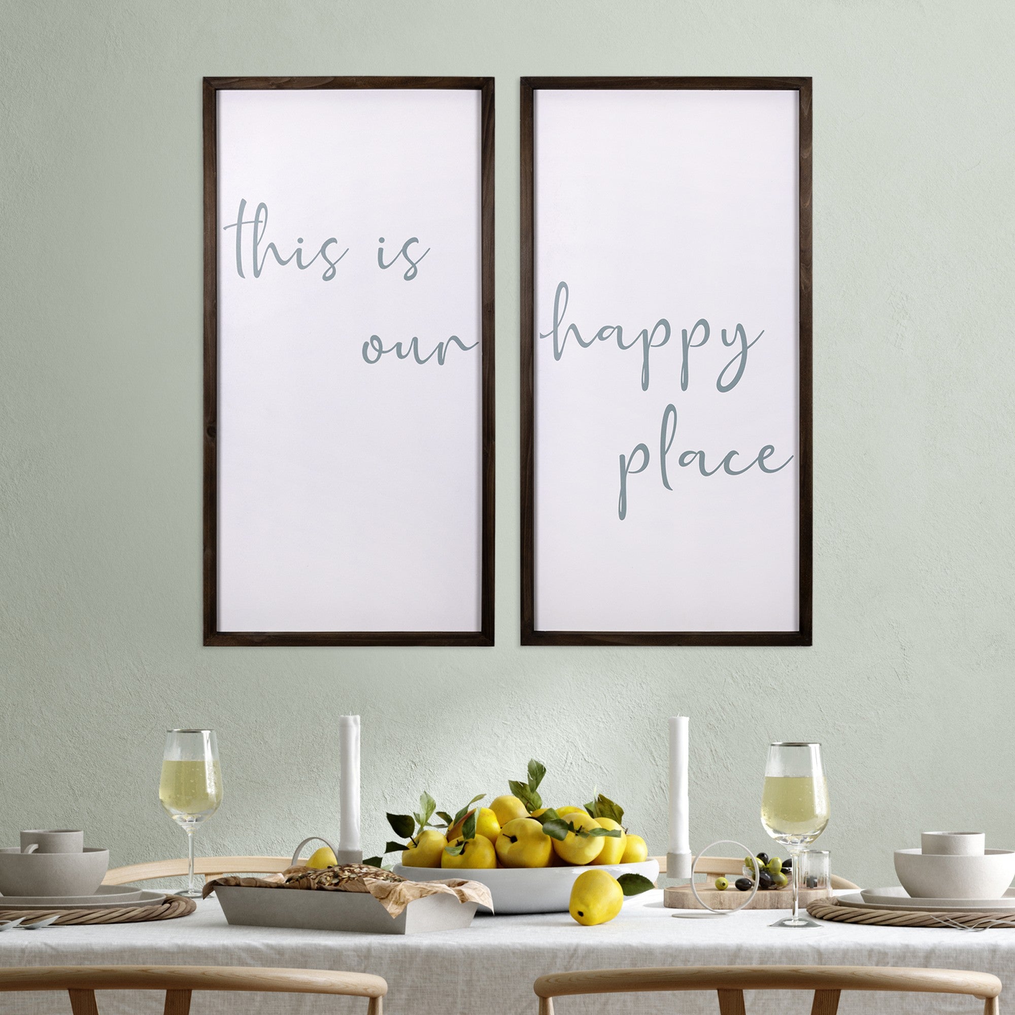 Two Piece This Is Our Happy Place Wall Art