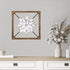 Wood Framed White Metal Flower Wall Décor