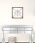 Wood Framed White Metal Flower Wall Décor