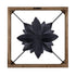 Wood Framed White Metal Flower Wall Décor