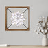 Wood Framed White Metal Flower Wall Décor