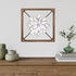 Wood Framed White Metal Flower Wall Décor