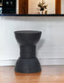 " Black Solid Wood Backless Bar Chair