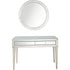 Silver Beaded Mirror and Console Table