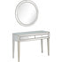 Silver Beaded Mirror and Console Table