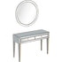 Silver Beaded Mirror and Console Table