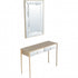 Champagne Finish Mirror and Console Table