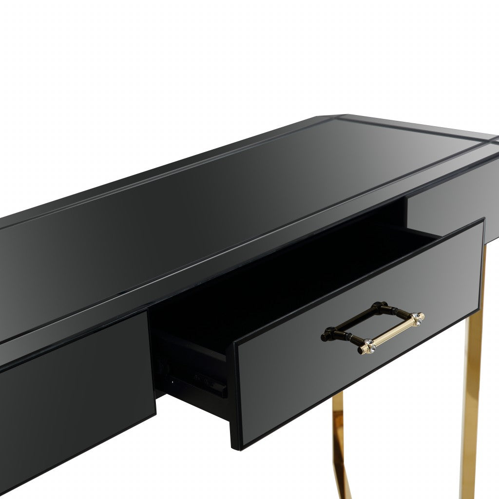 Black and Gold Console Table