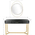 Black and Gold Mirror and Console Table