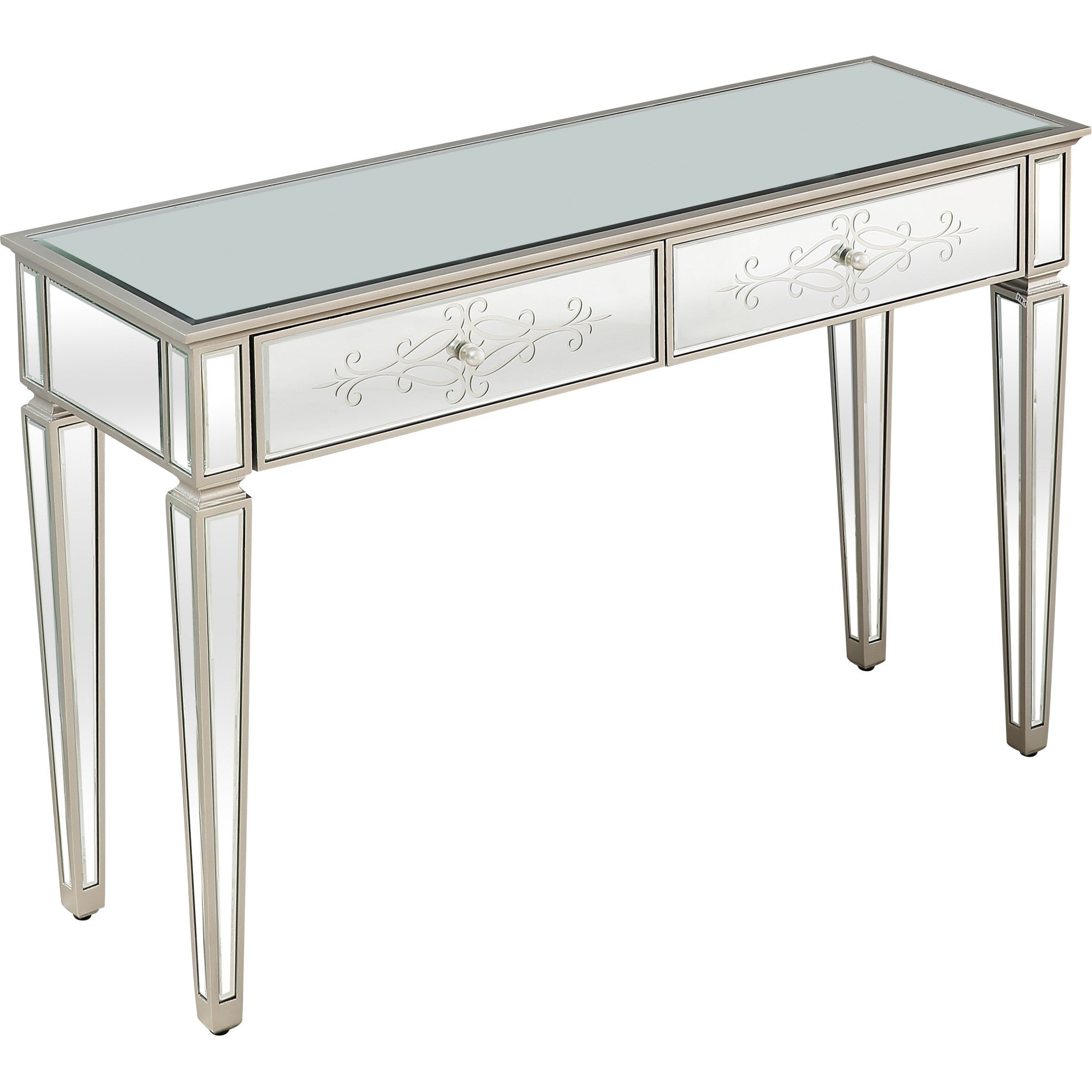 Antiqued Etch Console Table