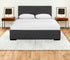 Black Upholstered Twin Platform Bed