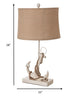 Set of 2 Tan and White Anchor Table Lamps