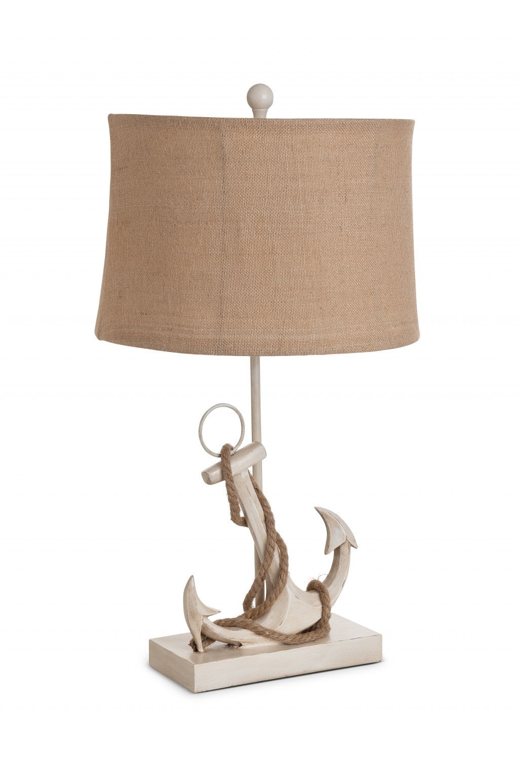 Set of 2 Tan and White Anchor Table Lamps