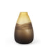 11" Brown and Beige Smoky Sand Dunes Glass Vase