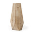 19" Natural Stain Geometric Wooden Vase