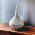 17" Blue Gray and Taupe Handblown Spun Glass Vase