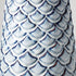 16" Ceramic Blue Abstract Oval Table Vase