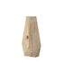 15" Natural Stain Geometric Wooden Vase