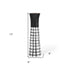 17" Black and White Modern Grid Ceramic Vase