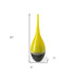 21" Lovely Yellow and Gray Handblown Spunglass Vase