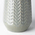 11" Green Organically Chevron Embossed Metal Vase