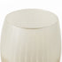 9" Creamy White and Gold Ombre Striped Long Glass Vase