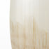 9" Creamy White and Gold Ombre Striped Long Glass Vase