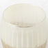 7" Creamy White and Gold Ombre Striped Long Glass Vase