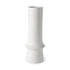 17" White Contempo Deco Ceramic Vase