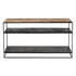 55" Natural and Black Frame Console Table With Storage