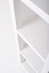 75" White Solid Wood Five Tier Bookcase