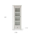 Traditional White and Glass Door Storage Cabinet