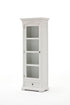 Traditional White and Glass Door Storage Cabinet