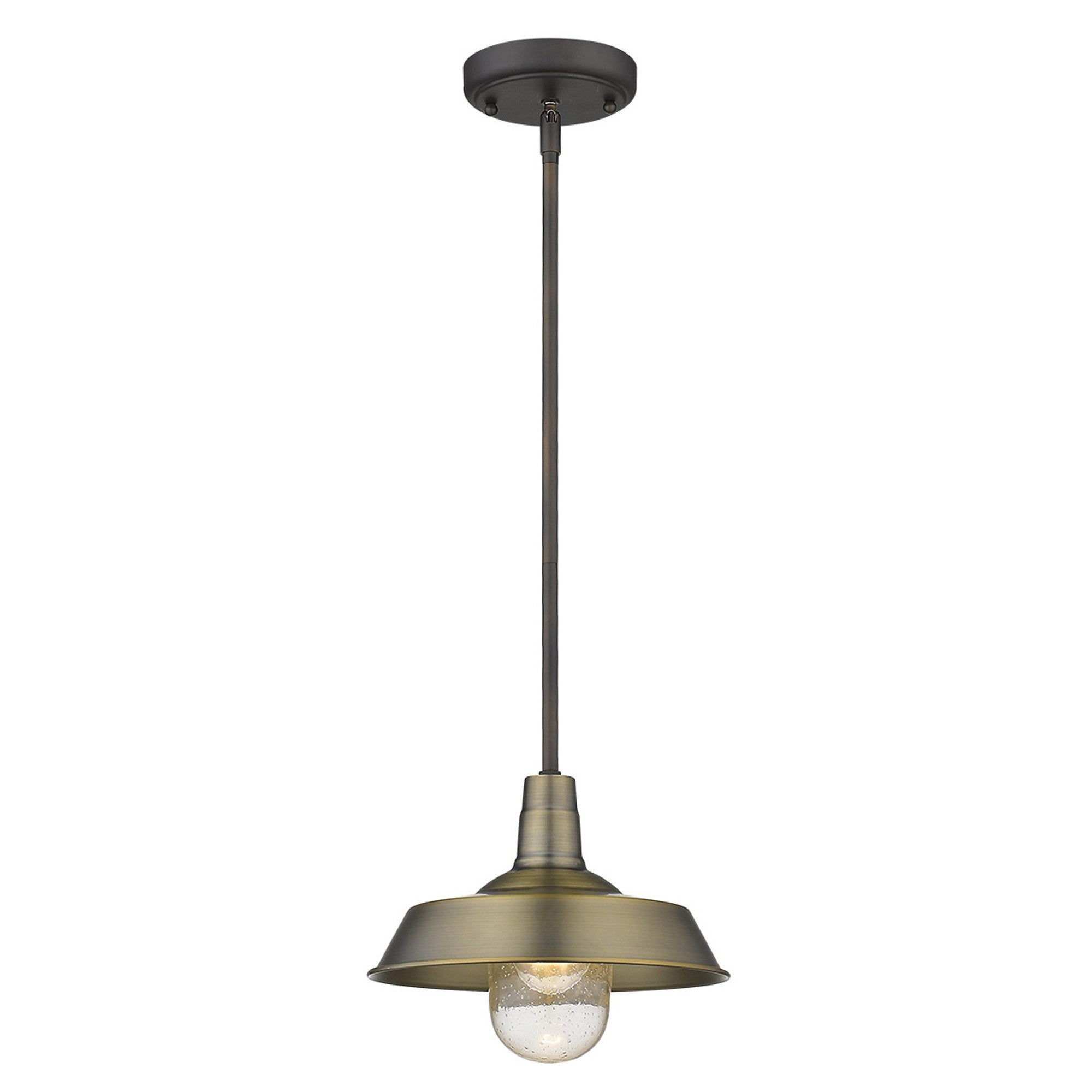 Brushed Gold Shallow Plate Adjustable Pendant Light