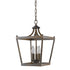 Vintage Brown Metal Tapered Hanging Light