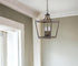 Vintage Brown Metal Tapered Hanging Light