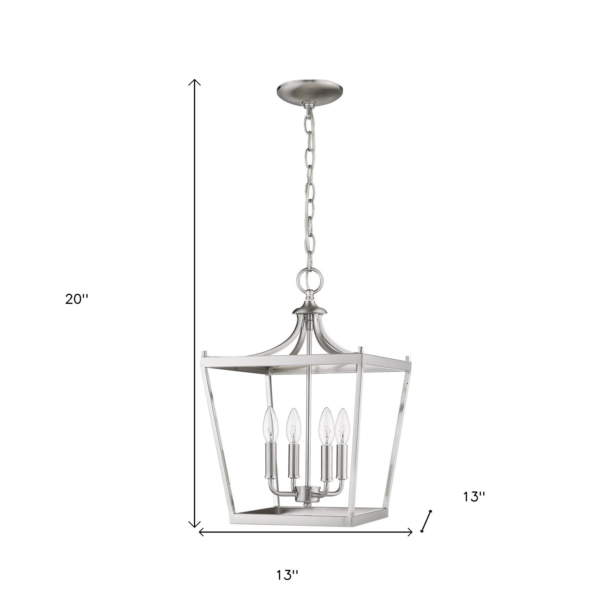 Kennedy 4-Light Satin Nickel Pendant