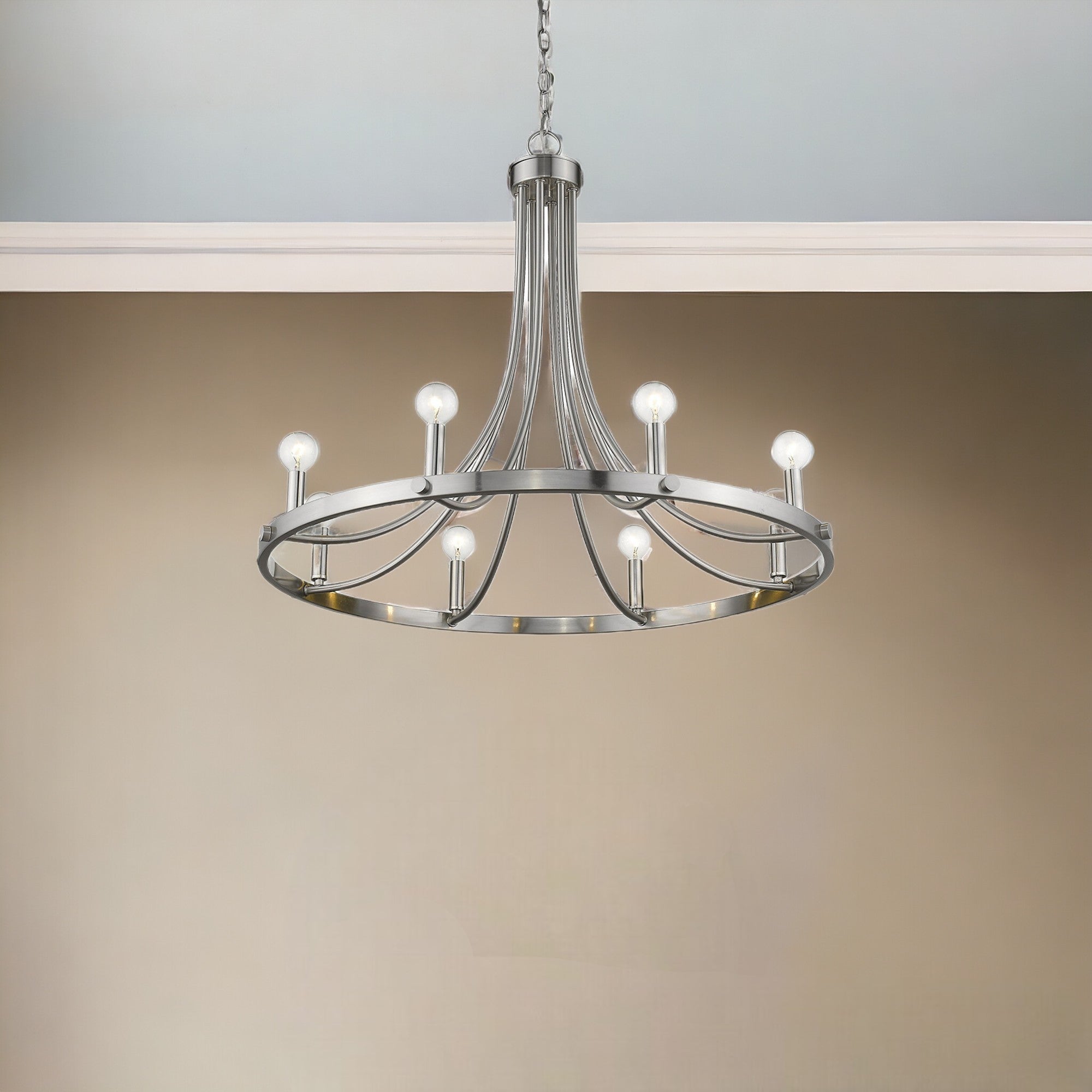 Sawyer 8-Light Satin Nickel Chandelier