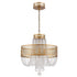 Viola 4-Light Antique Gold Crystal Chandelier