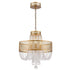 Viola 4-Light Antique Gold Crystal Chandelier