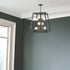 Tiberton 6-Light Oil-Rubbed Bronze Foyer Pendant With Antique Brass Sockets