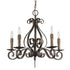 Lydia 5-Light Russet Chandelier With Melted Wax Tapers