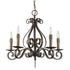 Lydia 5-Light Russet Chandelier With Melted Wax Tapers