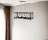 Brooklyn 8-Light Matte Black Island Pendant With Metal Framework Shade