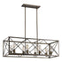 Brooklyn 8-Light Oil-Rubbed Bronze Island Pendant With Metal Framework Shade