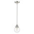 Silver Metal Hanging with Round Clear Glass Shade