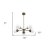 Portsmith 5-Light Raw Brass Chandelier With White Globe Shades